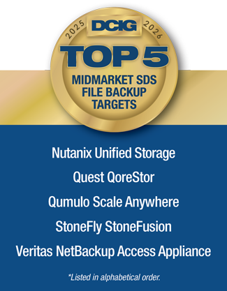 Alphabetical listing of 2025-26 DCIG TOP 5 Midmarket SDS File Backup Targets Winners